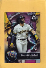 2023 Bowman Platinum Pink #43 Garrett Mitchell NM-MT+ RC Rookie 33/199 Milwaukee Brewers Image 1