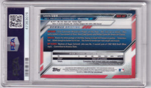 2016 Bowman Draft Chrome #BDC-67 Gavin Lux PSA 10 GEM MINT Los Angeles Dodgers Image 2