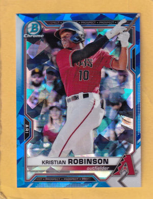 2021 Bowman Sapphire Chrome Prospects #BCP-136 Kristian Robinson NM-MT+ Arizona Diamondbacks Image 1