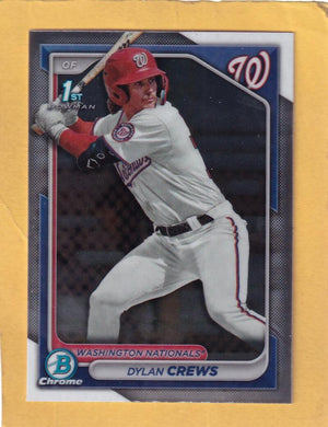 2024 Bowman Chrome Prospects #BCP-23 Dylan Crews NM-MT+ Washington Nationals Image 1