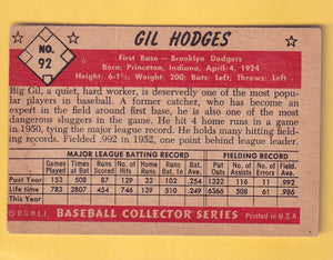 1953 Bowman Color #92 Gil Hodges G/VG Good/Very Good Brooklyn Dodgers #30481 Image 2