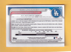 2024 Bowman Chrome Prospect Autographs 1st Bowman #CPA-EM Emil Morales Los Angeles Dodgers NM-MT+ Auto  Image 2