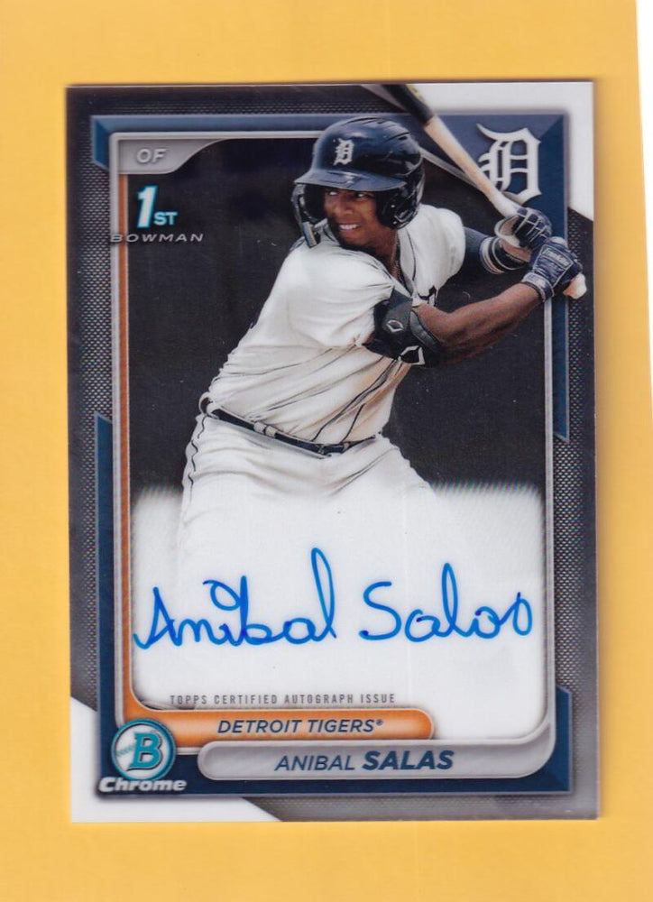 2024 Bowman Chrome Prospect Autographs 1st Bowman #CPA-ASA Anibal Salas Detroit Tigers NM-MT+ Auto  Image 1