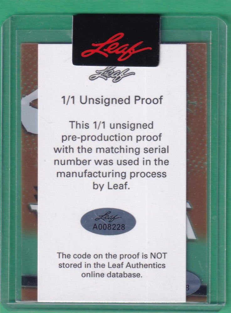 2020 Leaf Valiant The Talent Pre-Production Proof #NNO Kyle Harrison NM-MT+ 1/1  Image 2