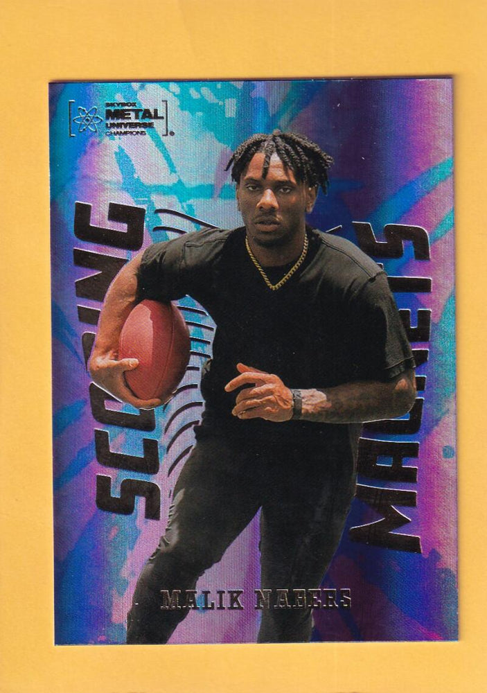 2024 Skybox Metal Universe Champions Scoring Magnets #SM-17 Malik Nabers Football NM-MT+ RC Rookie Image 1