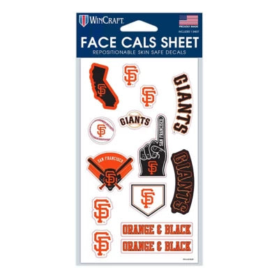 San Francisco Giants Temporary Tattoo Sheet