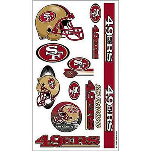 Wincraft 49ers Temporary Tattoo Sheet