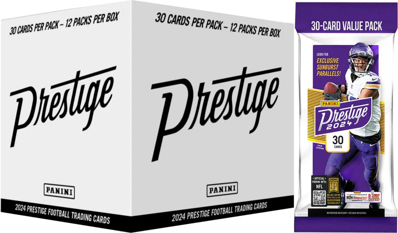 2024 Panini Prestige Football Value Pack Box (12 Packs)