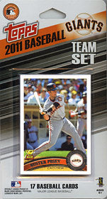 2011 Topps Baseball SF Giants Team Set (17 Cards)