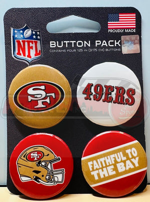 49ers Button 4 Pack