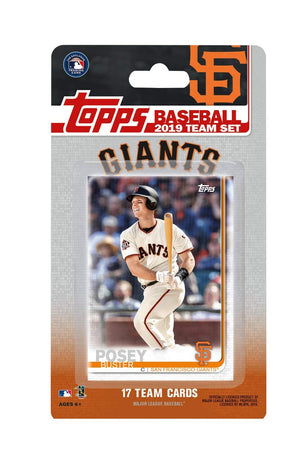 2019 Topps Baseball SF Giants Team Set (17 Cards)