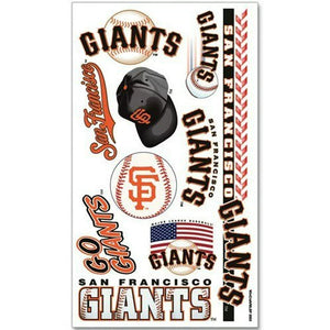 San Francisco Giants Temporary Tattoo Sheet