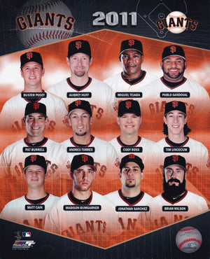 2011 San Francisco Giants 8x10 Team Photo