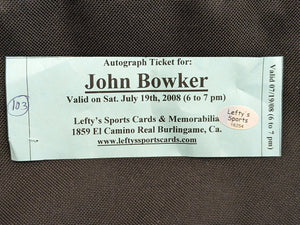 John Bowker San Francisco Giants Autographed Baseball