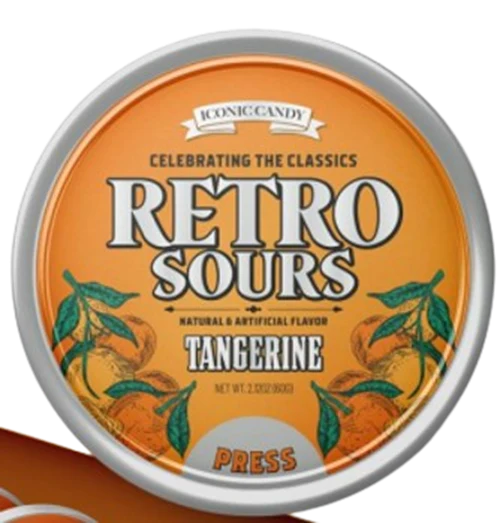 Retro Sours Tangerine Candies