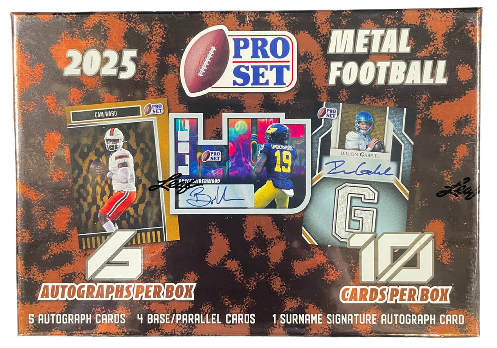 2025 Leaf Pro Set Metal Football Hobby Box
