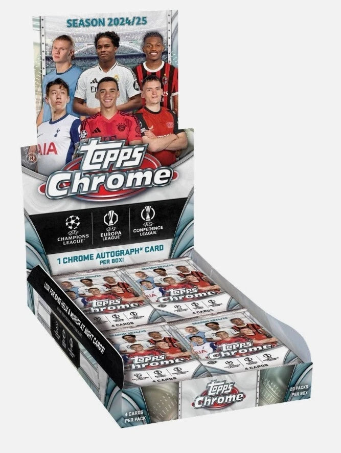 2024-25 Topps Chrome UEFA Club Competitions Hobby Box