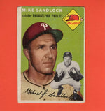 1954 Topps #104 Mike Sandlock VG Very Good Philadelphia Phillies