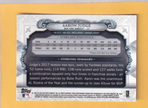 2018 Bowman Chrome Bowman Sterling Continuity #BS-AJ Aaron Judge NM-MT+ New York Yankees