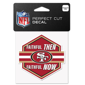 Wincraft 49ers Faithful Then Faithful Now Perfect Cut Decal