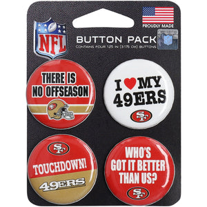 49ers Button 4 Pack