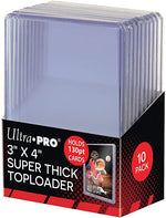 Ultra Pro 3" X 4" Super Thick Top Loaders Holds 130 Pt Cards (10 Pack)