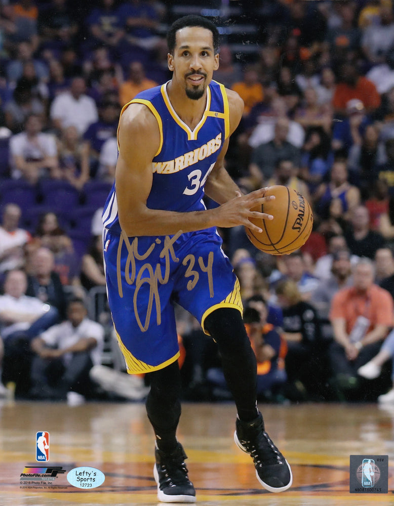 Shaun Livingston Autographed 8x10 Photo (Vertical, Dribbling, Blue Jersey)