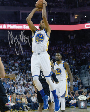 Shaun Livingston Autographed 8x10 Photo (Vertical, Jumping Up, White Jersey)