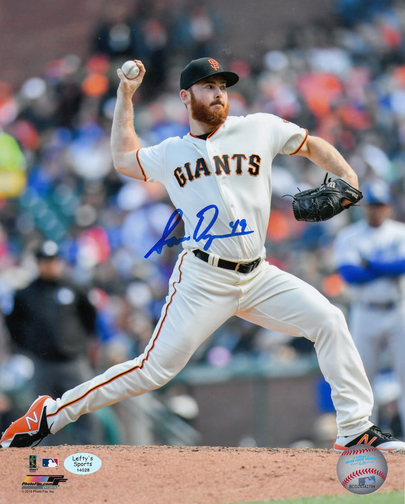 Sam Dyson San Francisco Giants Autographed 8x10 Photo (Vertical, Pitching, White Jersey)