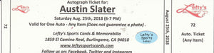 Austin Slater San Francisco Giants Autographed 8x10 Photo (Vertical, Swinging, White Jersey)
