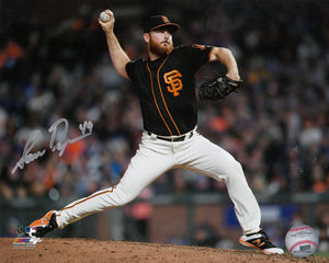 Sam Dyson San Francisco Giants Autographed 8x10 Photo (Horizontal, Pitching, Black Jersey)