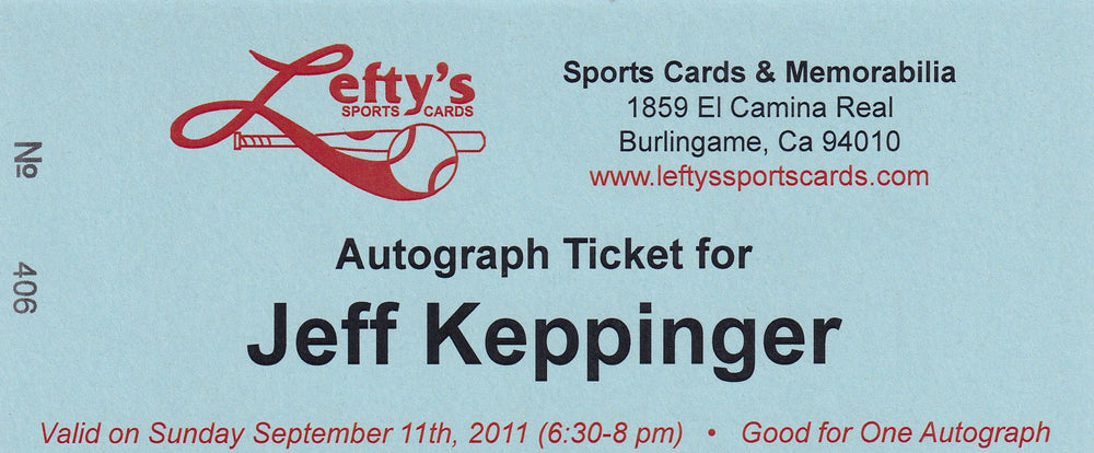 Jeff Keppinger San Francisco Giants Autographed 8x10 Photo (Vertical, Batting, White Jersey)