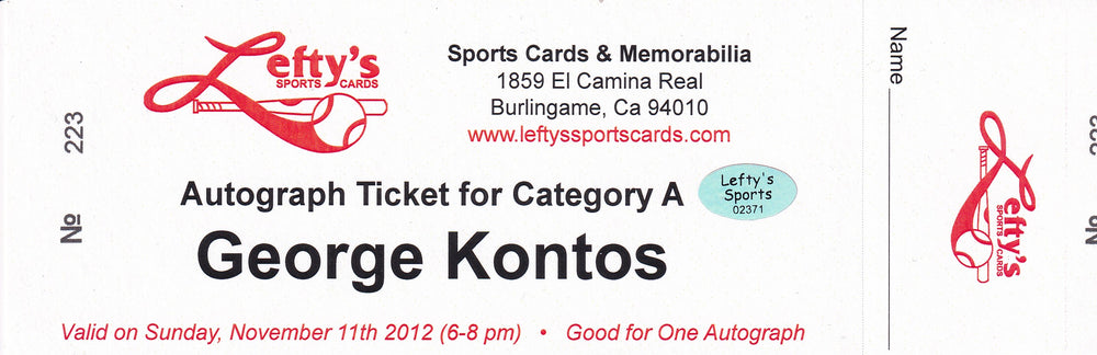 George Kontos "2012 WS Champ" San Francisco Giants Autographed 8x10 Photo! (Hor