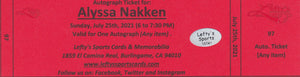 Alyssa Nakken San Francisco Giants Autographed 8x10 Photo (Vertical, Portrait, White Jersey)