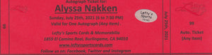 Alyssa Nakken San Francisco Giants Autographed 8x10 Photo (Horizontal, Bumping Elbows with Yastrzemski, Black Jersey)