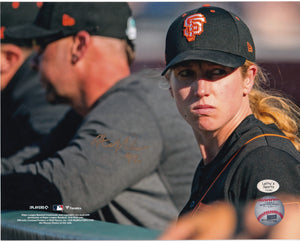 Alyssa Nakken San Francisco Giants Autographed 8x10 Photo (Horizontal, in Dugout, Black Jersey)