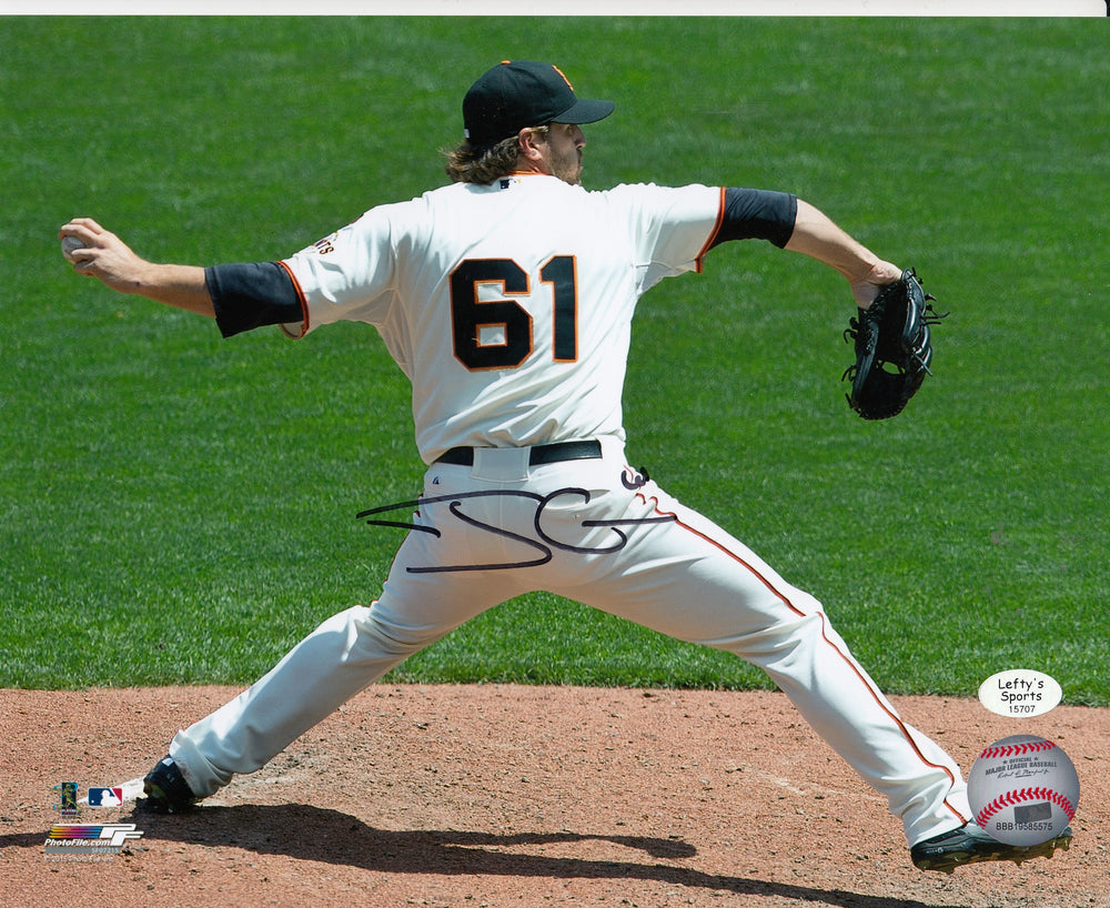 Josh Osich San Francisco Giants Autographed 8x10 Photo (Horizontal, Pitching, White Jersey)