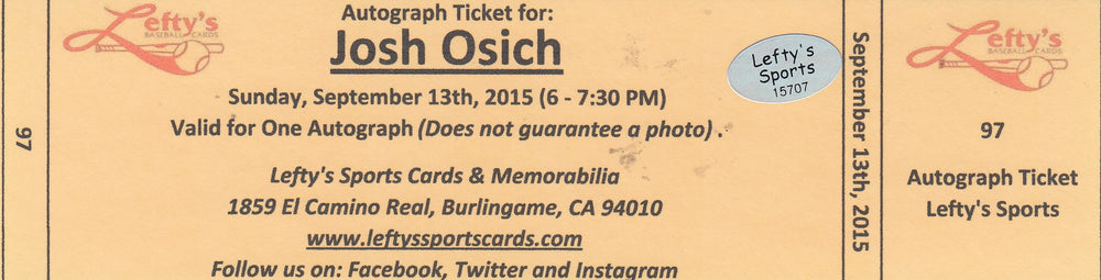 Josh Osich San Francisco Giants Autographed 8x10 Photo (Horizontal, Pitching, White Jersey)