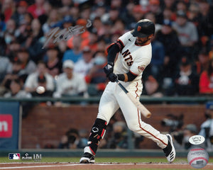 Tommy La Stella San Francisco Giants Autographed 8x10 Photo (Horizontal, Batting, White Jersey)