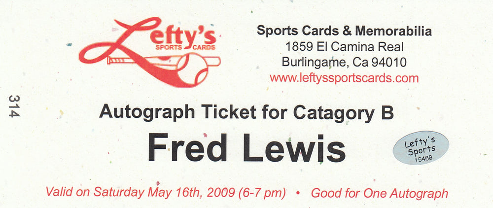
                
                    Load image into Gallery viewer, Fred Lewis San Francisco Giants Autographed 8x10 Photo (Vertical, At Bat, White Jersey)
                
            