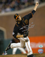 Josh Osich San Francisco Giants Autographed 8x10 Photo (Vertical, Pitching, Black Jersey)