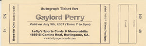 Gaylord Perry San Francisco Giants Autographed 8x10 Photo (Vertical, Close Up, White Jersey)