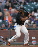 Denard Span San Francisco Giants Autographed 8x10 Photo (Vertical, At Bat, Black Jersey)