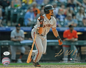 LaMonte Wade Jr. San Francisco Giants Autographed 8x10 Photo (Horizontal, After Swing, Gray Jersey)