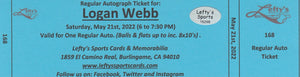 Logan Webb San Francisco Giants Autographed 8x10 Photo (Vertical, Pitching, White Jersey)