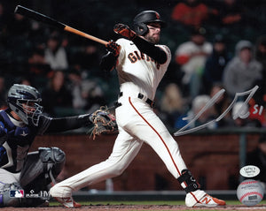 Luis Gonzalez San Francisco Giants Autographed 8x10 Photo (Horizontal, Batting, White Jersey)