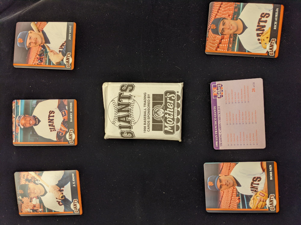 Giants 1998 Mothers Cookies Stadium Giveaways Team Set