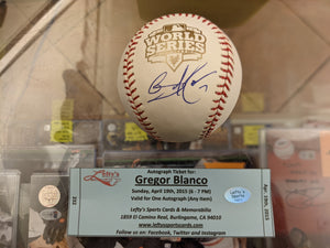 Gregor Blanco San Francisco Giants Autographed 2012 World Series Baseball