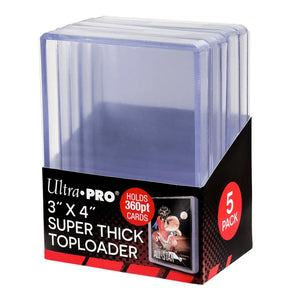 Ultra Pro Super Thick 3" x 4" Top Loaders 360pt (5 Pack)